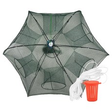 Lead Fishing 多抓 一鍵式淡水蝦籠 魚餌籠 附繩索全套組 6入, 混合色