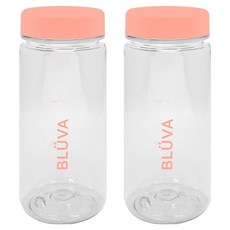 Bluba 刻度標示Tritan粉彩便攜水瓶, 2個, 350ml, 粉紅色