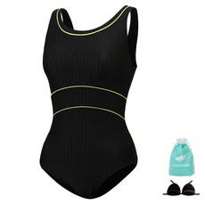 aquatica 女款中衩室內泳衣 附胸墊 透明收納袋 AQA1379