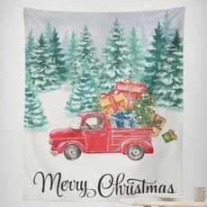 라보비아 빈티지 북유럽 겨울일러스트 분위기연출 장식천 패브릭포스터, 타입 2