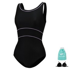 아쿠아티카 여성용 미들컷 실내 수영복 언더브라 비닐백 AQA1379