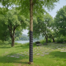 아느로 식물 줄기 동물 스크래치 방지 플라스틱 나무 보호대 대형 5 x 40 cm 블랙, 1개
