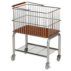 프란다스 이동 가능한 빨래바구니 2단, 실버