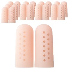 KHOOMIE 加厚手指保護透氣孔矽膠指套 5W0878, 20個, 膚色