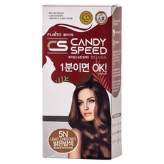 CandySpeed Flyto 1分鐘自助遮白髮染髮劑 60ml + 氧化劑 60ml 套組, 5N 亮棕色, 1套