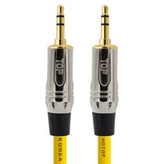 에이치디탑 3.5 스테레오 수 to 수 케이블 메탈 옐로우 30m, 1개, HT-TP4688