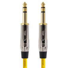 에이치디탑 5.5 스테레오 수 to 수 TRS 케이블 메탈 옐로우 30m, 1개, HT-TP4818
