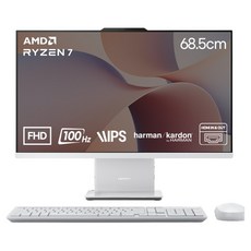 레노버 2025 아이디어센터 AIO 27AKPIO 라이젠7 라이젠 200 시리즈, Cloud Grey, 16GB, 512GB, Free DOS, F0JE000UKR