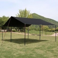 홀리데이코리아 캠핑 500D 렉타 타프 스킨, 블랙