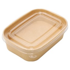 해피팩 직사각 종이용기 500ml DK-500, 1개입, 50개