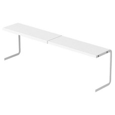 上手家居 鏡櫃化妝品伸縮置物架/分層架/收納架 長35~60cm寬9cm, 1個, 白色