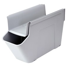 上手家居 櫥櫃雙層斜口收納盒/帶輪收納箱/浴室收納盒/桌下收納箱, 灰色, 2個