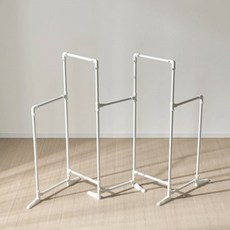 아이템톡 하이로우 슬림 접이식 스탠드 5단 400 행거, 화이트