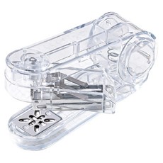 上手家居 360度旋轉釘書機/裝訂機/省力釘書機, 透明色, 1個