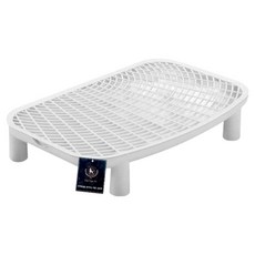 DING DONG PET 貓用高度可調防落砂貓砂踏板, 白色, 1個