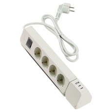 g-clicker Multimaster Rollplus 高容量 4000W Type-C USB 4孔延長線 NB70PD, 綠色, 1個, 1.5m