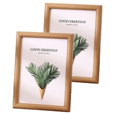 Labovia 簡約原木桌上型海報支架木框, 2個, 款式 1