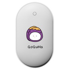 누아트 충전식 양면발열 몽프렌즈 디자인 손난로 보조배터리 5000mAh C타입, N-HAND WARMER, 꿀고구마몽