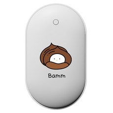 누아트 충전식 양면발열 몽프렌즈 디자인 손난로 보조배터리 5000mAh C타입, N-HAND WARMER, 밤톨몽