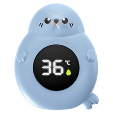 Yobia 嬰兒洗澡智能數顯水溫計, 藍色海豹