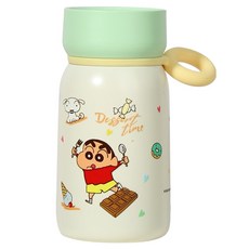 MTuTU 萌兔兔 蠟筆小新 316迷巧隨身保溫瓶, 綠色, 1個, 310ml