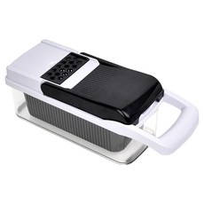 上手家居 多功能切菜刨絲器/切菜器/切片器/刨絲/切菜神器/切片, 黑白色, 1個