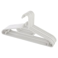 上手家居 日式防滑衣架10件組 無痕衣架/質感衣架/褲子衣架, 白色, 1套
