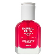 오호라 내추럴 글로우 워터시럽 네일 강화제 피치, 1개, 15ml
