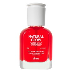 오호라 내추럴 글로우 워터시럽 네일 강화제 스트로베리, 1개, 15ml
