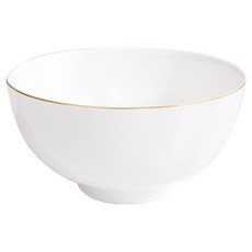 骨瓷 Blanc Gold 單人麵碗, 白色, 1個