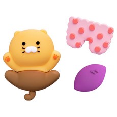 카카오프렌즈 춘식이 실리콘 참 세트, 춘식이, 바지, 고구마, 1세트