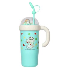 MTuTU 萌兔兔 蠟筆小新 316景觀附把手保溫杯 睡衣高款, 綠色, 1個, 1.1L