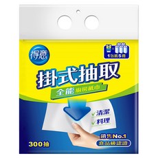 得意 掛式抽取全能廚房紙巾, 1入, 10包