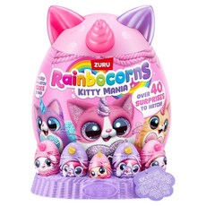 ZURU RAINBOCORNS Kitty Mania 貓咪絨毛娃娃, 1個, 隨機出貨, 30cm