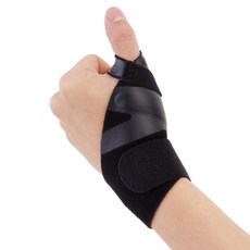 소조 엄지 손가락 손목 보호대 왼쪽 SZ-W21, 블랙, 1개