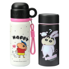 MTuTU 萌兔兔 蠟筆小新 316團子保溫瓶兩入套組, 變裝款, 1個, 540ml