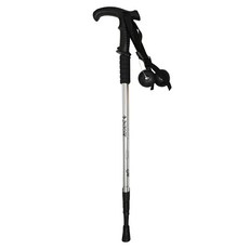 DIBOTE 迪伯特 高強度鋁合金登山杖 彎柄三節 237, 銀色, 1個
