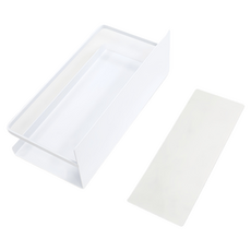 정준다퍼 설치가 쉬운 깔끔한 철제 자석식 벽선반 부착식, 화이트, 1단