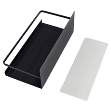 정준다퍼 설치가 쉬운 깔끔한 철제 자석식 벽선반 부착식, 블랙, 1단