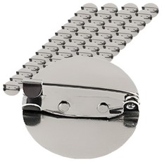 코오미 공예 원판 평핀 브로치 5W0905 20mm, 100개, 실버