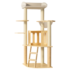 SKYLIFE 貓跳台 ZM12 140cm, 原木色, 1個
