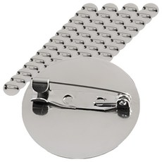 KHOOMIE 工藝圓盤平底別針胸針 5W0905 30mm, 100個, 銀色