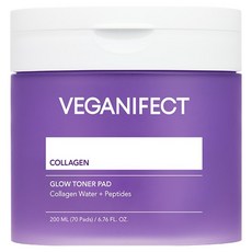 비건이펙트 콜라겐 NMN 토너패드 200ml, 1개, 70매입