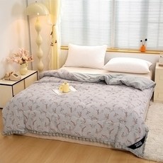 NATURALLY JOJO 韓風水洗紗石墨烯雙色被, 切爾西灰