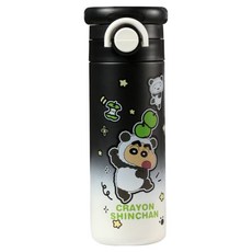 萌兔兔 蠟筆小新 316拾夢雙飲口保溫瓶, 黑色, 1個, 560ml