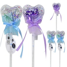 Party Club LED 愛心棒 花束 藍色 3入 + 紫色 2入 套組, 藍色, 紫色, 1套