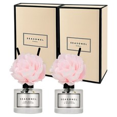 시즈넬 플라워 퍼퓸향 핑크색 피오니꽃 선물 디퓨저 50ml, 2개, 라임 바질 앤 만다린