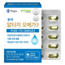 유유제약 퓨어 알티지 오메가3, 40.08g, 1개