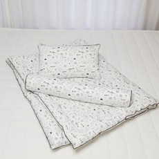 ahtty blanc 嬰幼兒用純棉寶寶枕頭套2入 + 枕芯 + 四季被 + 身體枕 酣睡套組, 恐龍世界