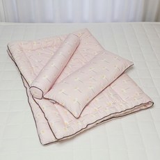 ahtty blanc 嬰幼兒用純棉寬版枕頭套2入 + 枕芯 + 薄被 + 身體枕 酣睡套組, 雛菊